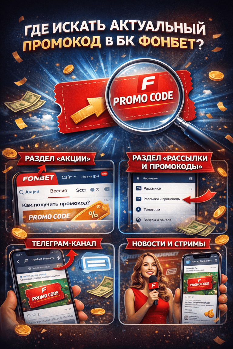 Где найти промокод Fonbet: промо-раздел, уведомления аккаунта и официальные источники